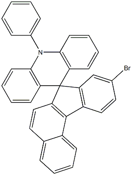 9'-bromo-10-phenyl-10H-spiro[acridine-9,7'-benzo[c]fluorene] 结构式