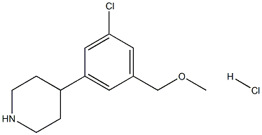 4-(3-chloro-5-(methoxymethyl)phenyl)piperidine hydrochloride Structure