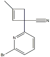 1-(6-bromopyridin-2-yl)-3-methylcyclobut-2-ene-1-carbonitrile, 2411635-03-3, 结构式