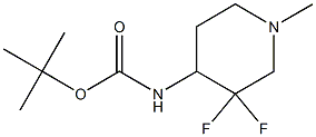 tert-butyl 3,3-difluoro-1-methylpiperidin-4-ylcarbamate, 2375195-74-5, 结构式