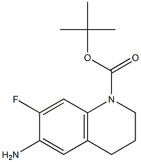 tert-butyl 6-amino-7-fluoro-3,4-dihydroquinoline-1(2H)-carboxylate 结构式