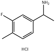 1-(3-FLUORO-4-METHYLPHENYL)ETHAN-1-AMINE HYDROCHLORIDE Structure