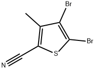 4,5-Dibromo-3-methylthiophene-2-carbonitrile, 266338-05-0, 结构式