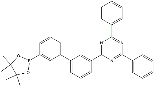 2,4-Diphenyl-6-[3'-(4,4,5,5-tetramethyl-[1,3,2]dioxaborolan-2-yl)-biphenyl-3-yl]-[1,3,5]triazine Structure