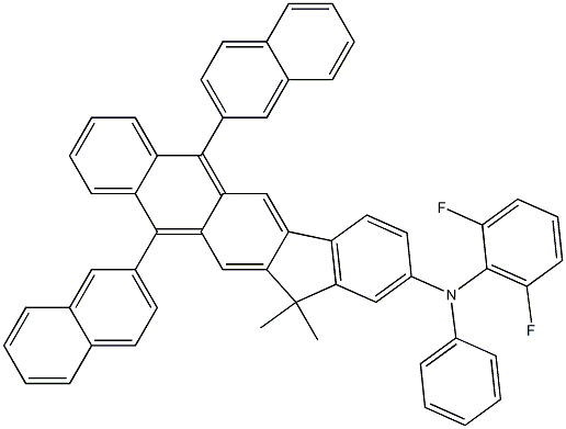 N-(2,6-difluorophenyl)-13,13-dimethyl-6,11-di(naphthalen-2-yl)-N-phenyl-13H-indeno[1,2-b]anthracen-2-amine Structure