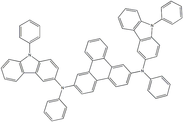 N2,N7-diphenyl-N2,N7-bis(9-phenyl-9H-carbazol-3-yl)triphenylene-2,7-diamine Structure