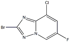 2-Bromo-8-chloro-6-fluoro-[1,2,4]triazolo[1,5-a]pyridine Structure