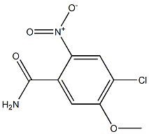4-Chloro-5-methoxy-2-nitro-benzamide 化学構造式