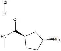 (1R,3R)-3-amino-N-methylcyclopentane-1-carboxamide hydrochloride Struktur