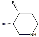(3S,4R)-4-fluoro-3-methylpiperidine 化学構造式
