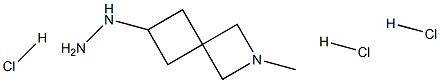 6-hydrazineyl-2-methyl-2-azaspiro[3.3]heptane trihydrochloride,,结构式