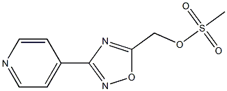 Methanesulfonic acid 3-pyridin-4-yl-[1,2,4]oxadiazol-5-ylmethyl ester Structure
