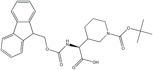 N-Fmoc-2-(N-boc-piperidin-3-yl)glycine Structure