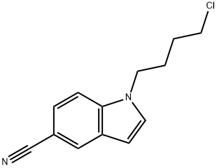 N-(4-Chlorobutyl)-5-cyanoindole 化学構造式