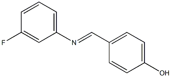 4-[[(3-Fluorophenyl)imino]methyl]phenol,,结构式