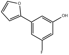 3-Fluoro-5-(furan-2-yl)phenol Struktur