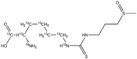 N6-({[3-(Methylsulfinyl)propyl]amino}carbonothioyl)lysine-13C6,15N2 Struktur