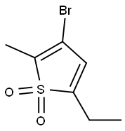 3-BROMO-5-ETHYL-2-METHYL-THIOPHENE-1,1-DIOXIDE 结构式