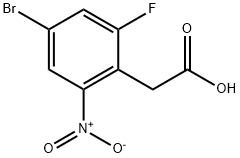 (4-Bromo-2-fluoro-6-nitrophenyl)acetic acid 化学構造式