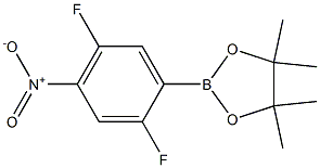 2-(2,5-Difluoro-4-nitro-phenyl)-4,4,5,5-tetramethyl-[1,3,2]dioxaborolane Struktur