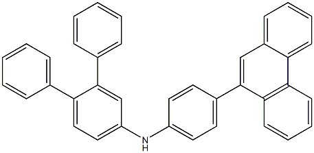N-(4-(phenanthren-9-yl)phenyl)-[1,1':2,1"-terphenyl]-4-amine 化学構造式