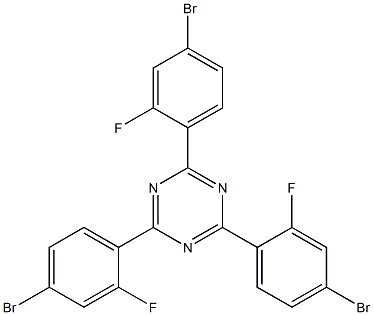 2,4,6-三(4-溴-2-氟苯基)-1,3,5-三嗪, , 结构式