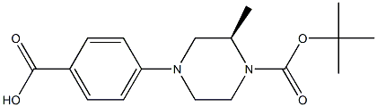 (R)-4-(4-(tert-Butoxycarbonyl)-3-methylpiperazin-1-yl)benzoic acid Structure