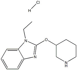 1-Ethyl-2-(piperidin-3-yloxy)-1H-benzo[d]imidazole hydrochloride Structure