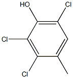 2,3,5-三氯甲酚,,结构式