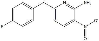 2-amino-6-p-fluorobenzyl-3-nitropyridine Struktur