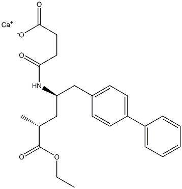 monocalciummono(4-(((2R,4R)-1-([1,1'-biphenyl]-4-yl)-5-ethoxy- 4-methyl-5-oxopentan-2-yl)amino)-4-oxobutanoate) Struktur