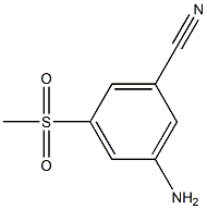 3-amino-5-(methylsulfonyl)benzonitrile Structure