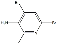 4,6-dibromo-2-methylpyridin-3-amine 化学構造式