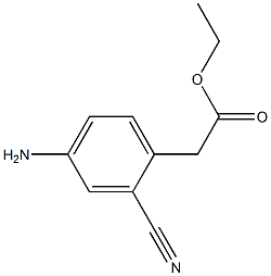 ethyl 2-(4-amino-2-cyanophenyl)acetate Structure