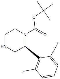 (S)-2-(2,6-DIFLUORO-PHENYL)-PIPERAZINE-1-CARBOXYLIC ACID TERT-BUTYL ESTER Struktur