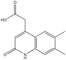 (6,7-DIMETHYL-2-OXO-1,2-DIHYDROQUINOLIN-4-YL)ACETIC ACID Struktur