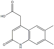 (6,7-DIMETHYL-2-OXO-1,2-DIHYDROQUINOLIN-4-YL)ACETIC ACID Structure