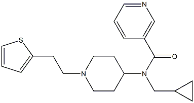 N-(CYCLOPROPYLMETHYL)-N-(1-[2-(2-THIENYL)ETHYL]PIPERIDIN-4-YL)NICOTINAMIDE|