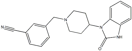 3-([4-(2-OXO-2,3-DIHYDRO-1H-BENZIMIDAZOL-1-YL)PIPERIDIN-1-YL]METHYL)BENZONITRILE 化学構造式