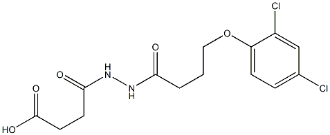 4-(N'-[4-(2,4-DICHLORO-PHENOXY)-BUTYRYL]-HYDRAZINO)-4-OXO-BUTYRIC ACID Struktur