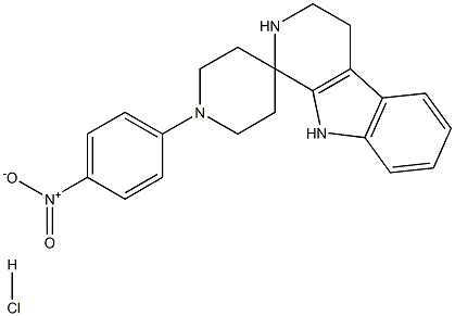 SPIRO-[N-(4-NITROPHENYL)PIPERIDINE-4',1-(1,2,3,4-TETRAHYDRO-BETA-CARBOLINE)]HYDROCHLORIDE Structure