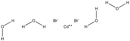 Cadmium bromide tetrahydrate,,结构式