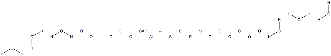 Dialuminum calcium tetrasilicon dodecaoxide hexahydrate 结构式