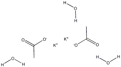 Di-potassium acetate trihydrate Structure