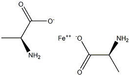 Iron(II) di(L-alpha-alanine) 化学構造式