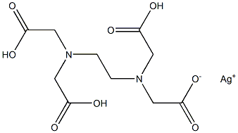 Silver trihydrogen EDTA 化学構造式