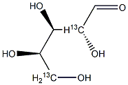 D-Ribose-2,5-13C2 Struktur