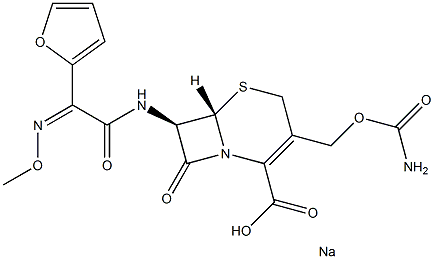 头孢呋辛钠粉针,,结构式