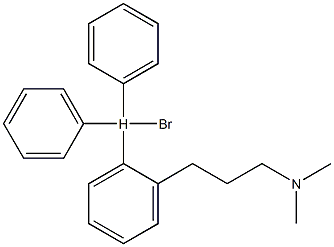 [3-(二甲基氨基)丙基]三苯基氢溴酸,,结构式