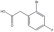 2-bromo-4-fluorophenylacetic acid Struktur